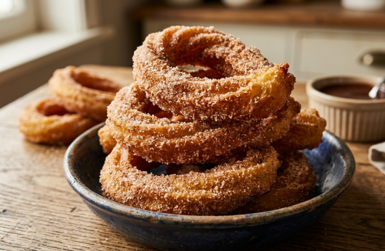 churros caseros crujientes azucar canela recien hechos