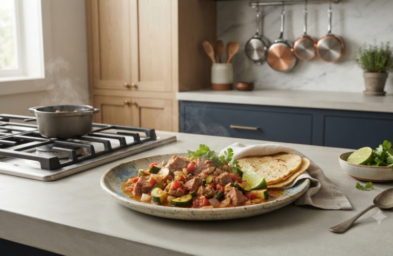 Cómo limpiar superficies y estufa después de preparar carne de puerco con calabacitas